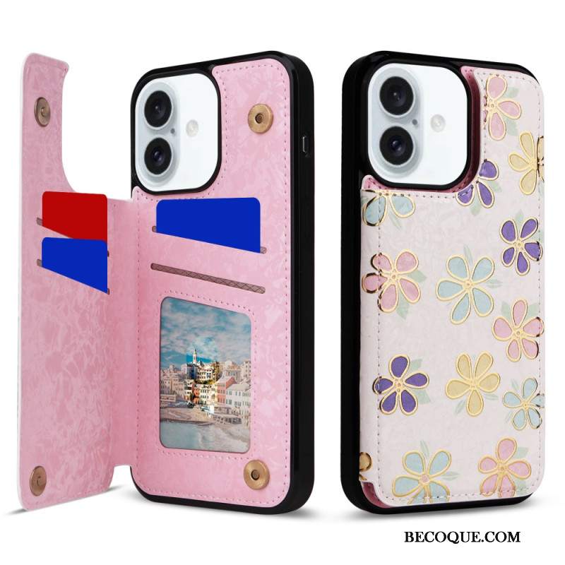Etui iPhone 16 Plus Ochrona Rfid Kwiatów