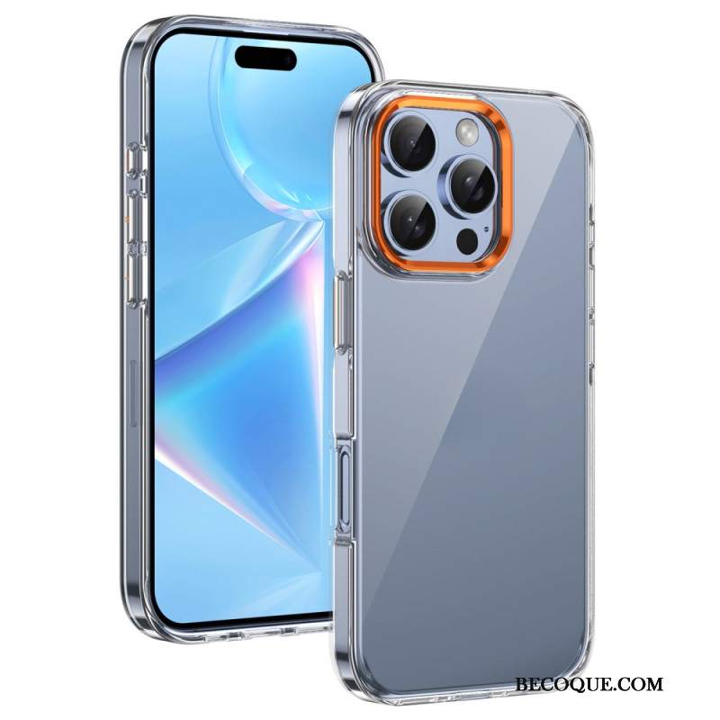 Etui iPhone 16 Pro Max Rama Aparatu Z Efektem Metalu