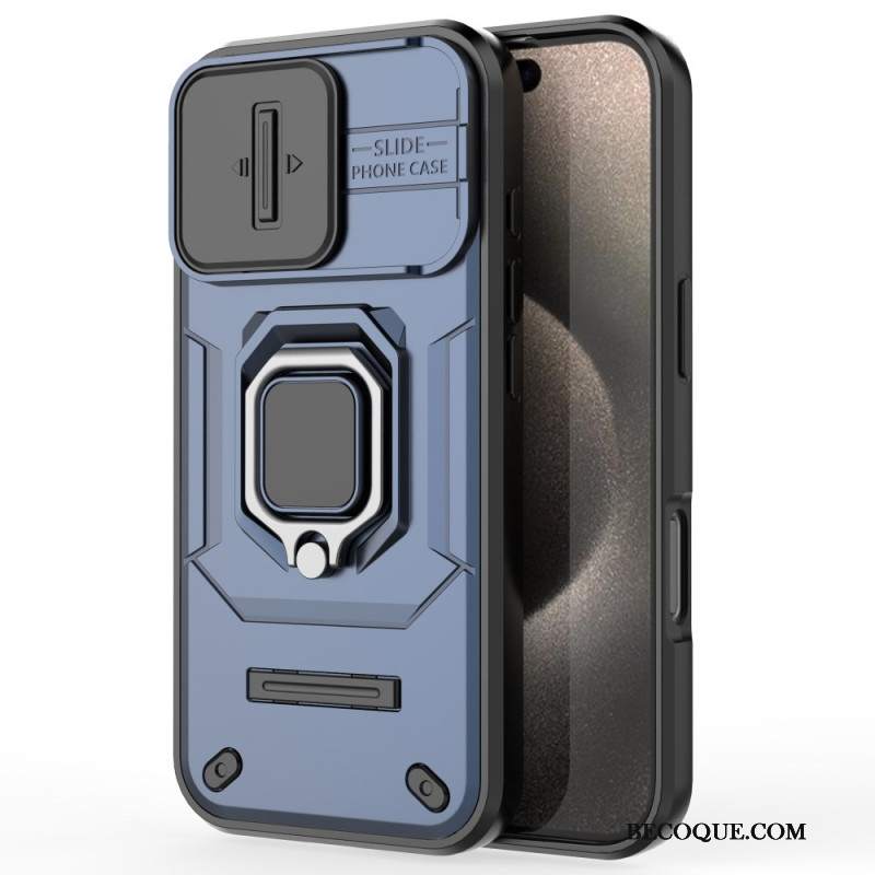 Etui iPhone 16 Pro Odporna Na Działanie Pierścieni Osłona Przesuwanej Soczewki Etui Ochronne