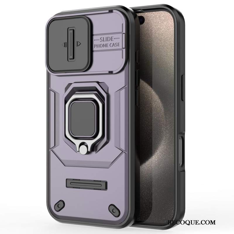 Etui iPhone 16 Pro Odporna Na Działanie Pierścieni Osłona Przesuwanej Soczewki Etui Ochronne