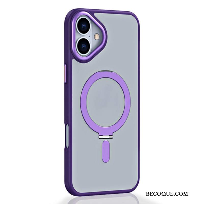 Etui iPhone 16 Półprzezroczysta Powierzchnia Pierścieniowa Etui Ochronne