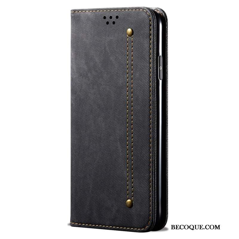 Flip Kotelot Huawei Nova 11 Pro Tkanina Dżinsowa Etui Ochronne