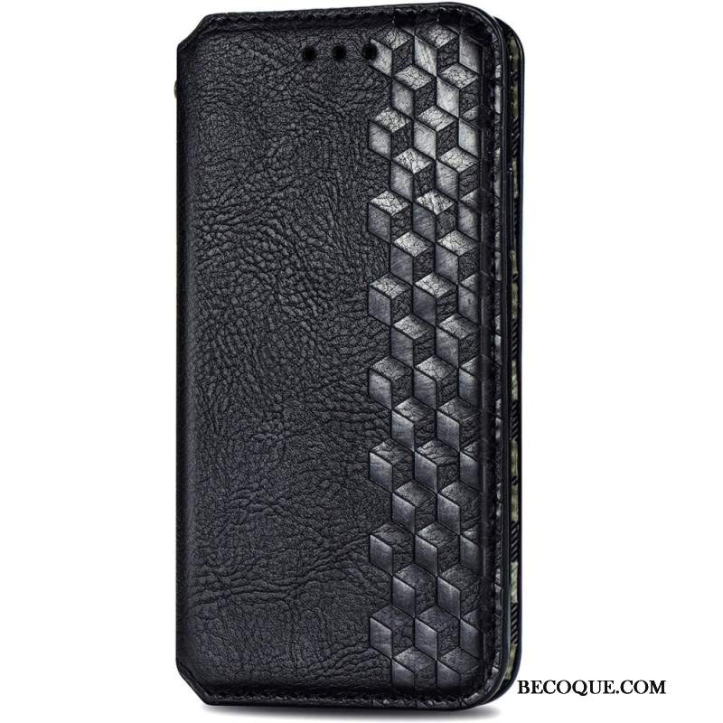 Flip Kotelot Huawei Pura 70 Diamentowy Fryz Z Efektem Zamszu Etui Ochronne