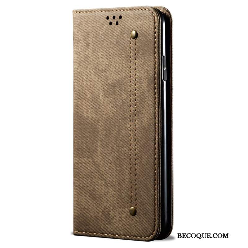 Flip Kotelot Motorola Edge 50 Fusion Tkanina Dżinsowa Etui Ochronne