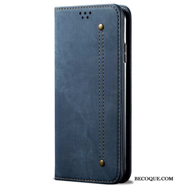 Flip Kotelot Motorola Edge 50 Fusion Tkanina Dżinsowa Etui Ochronne
