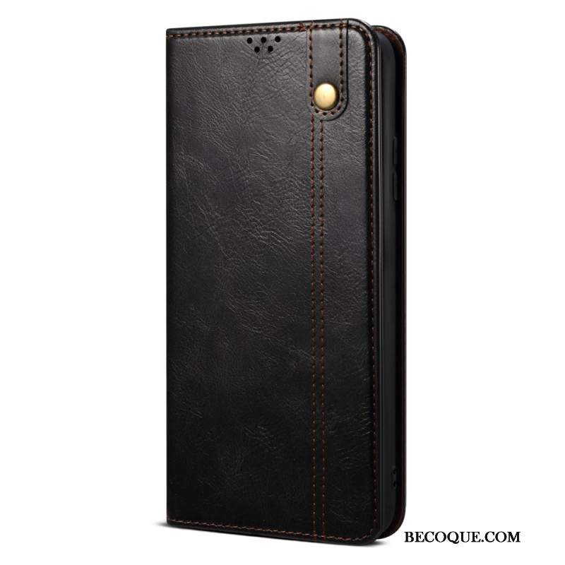 Flip Kotelot Oneplus 12r Etui Na Telefon Woskowana Imitacja Skóry