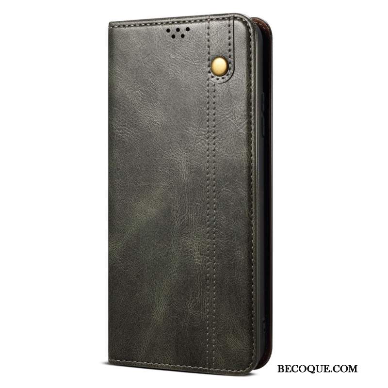 Flip Kotelot Oneplus 12r Etui Na Telefon Woskowana Imitacja Skóry