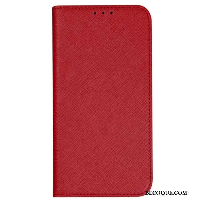 Flip Kotelot Samsung Galaxy M55 5g Tekstury Krzyżowe Etui Ochronne