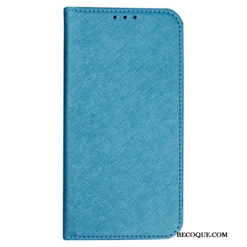 Flip Kotelot Samsung Galaxy M55 5g Tekstury Krzyżowe Etui Ochronne