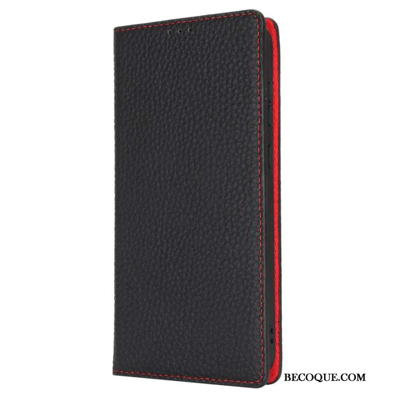 Flip Kotelot Samsung Galaxy S24 Fe Skóra O Fakturze Litchi Etui Ochronne