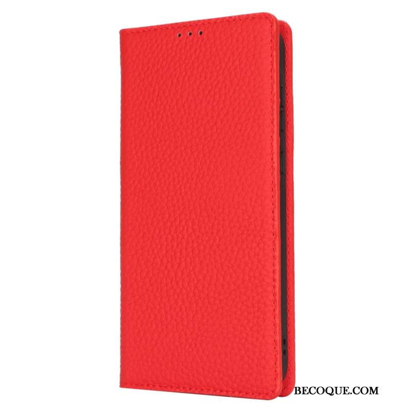 Flip Kotelot Samsung Galaxy S24 Fe Skóra O Fakturze Litchi Etui Ochronne