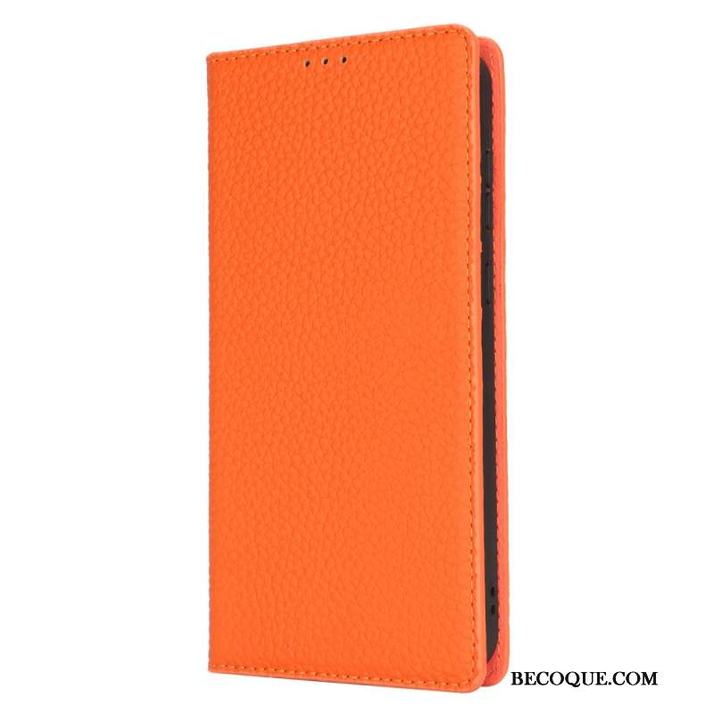 Flip Kotelot Samsung Galaxy S24 Fe Skóra O Fakturze Litchi Etui Ochronne