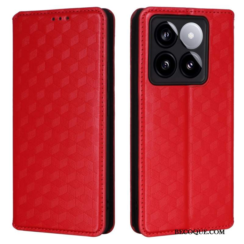 Flip Kotelot Xiaomi 14t Pro Kostki 3d Etui Ochronne