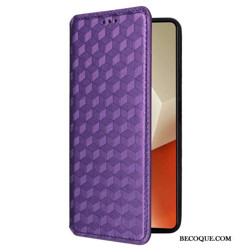 Flip Kotelot Xiaomi Redmi Note 13 5g Kostki 3d Etui Ochronne