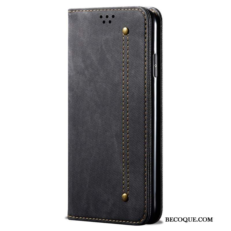 Flip Kotelot iPhone 16 Pro Etui Na Telefon Tkanina Dżinsowa