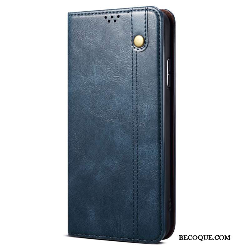Flip Kotelot iPhone 16 Pro Max Etui Na Telefon Woskowana Imitacja Skóry