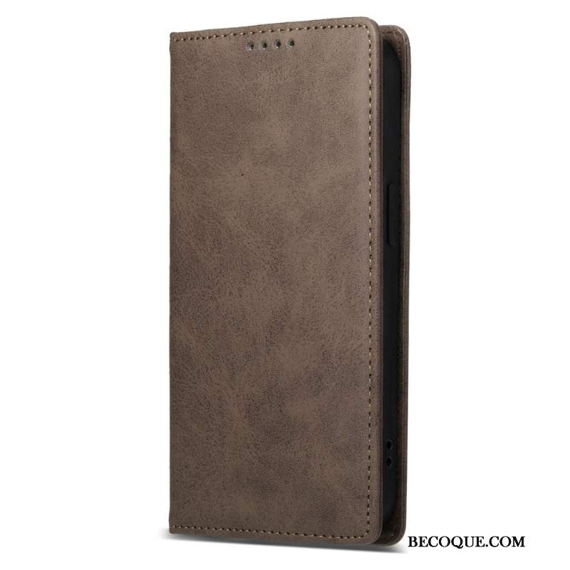 Flip Kotelot iPhone 16 Technologia Blokowania Rfid Z Efektem Skóry W Stylu Vintage