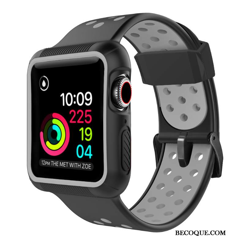 Futerał Apple Watch Series 1 Ochraniacz Bicolored Czarny, Etui Apple Watch Series 1 Anti-fall Sportowe