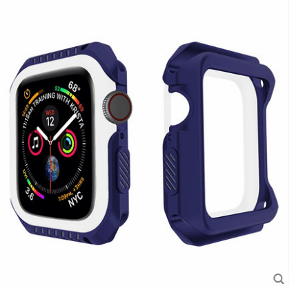 Futerał Apple Watch Series 1 Silikonowe Granica Niebieski, Etui Apple Watch Series 1 Ochraniacz Anti-fall