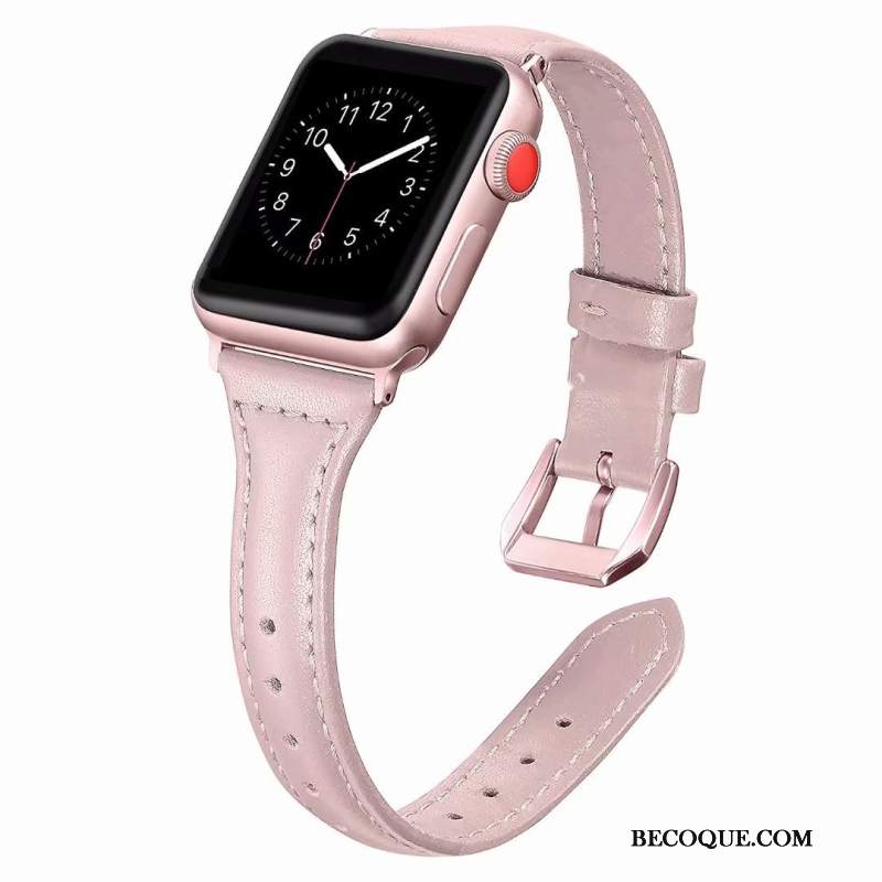 Futerał Apple Watch Series 2 Skóra Dobrze Różowe, Etui Apple Watch Series 2