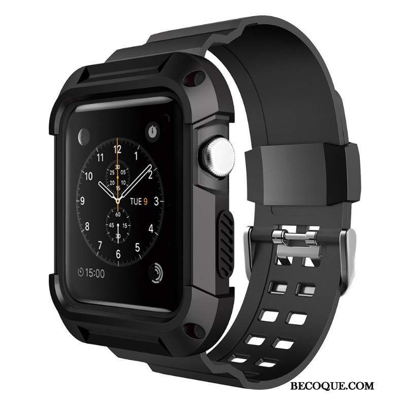 Futerał Apple Watch Series 3 Silikonowe Wodoodporny Czerwony, Etui Apple Watch Series 3 Ochraniacz Osobowość Sportowe