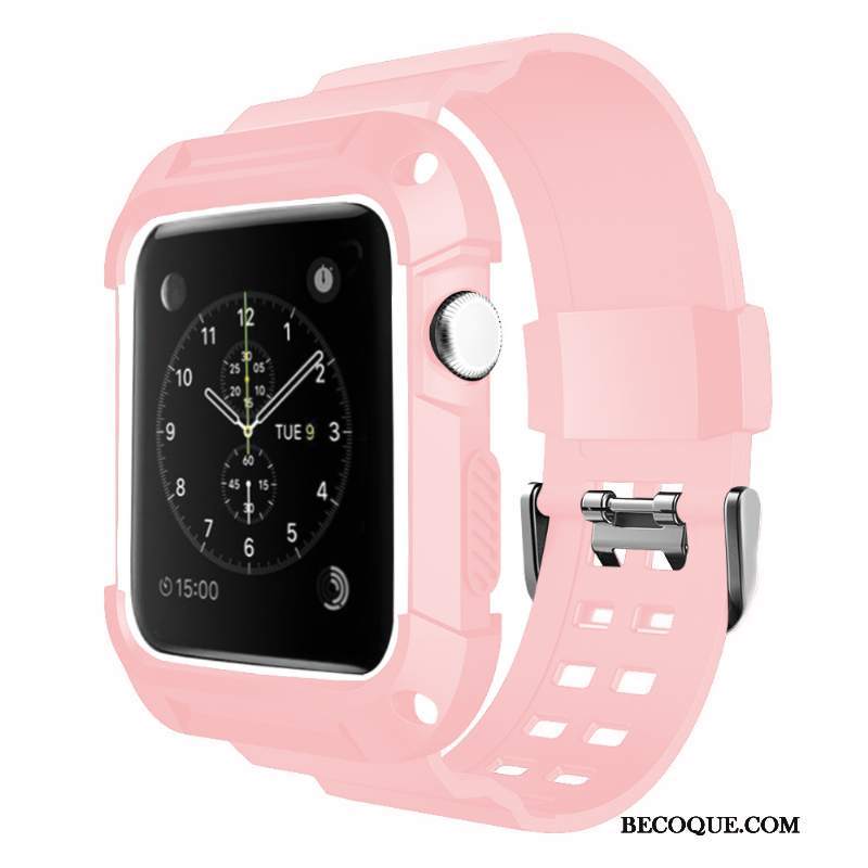 Futerał Apple Watch Series 3 Silikonowe Wodoodporny Czerwony, Etui Apple Watch Series 3 Ochraniacz Osobowość Sportowe