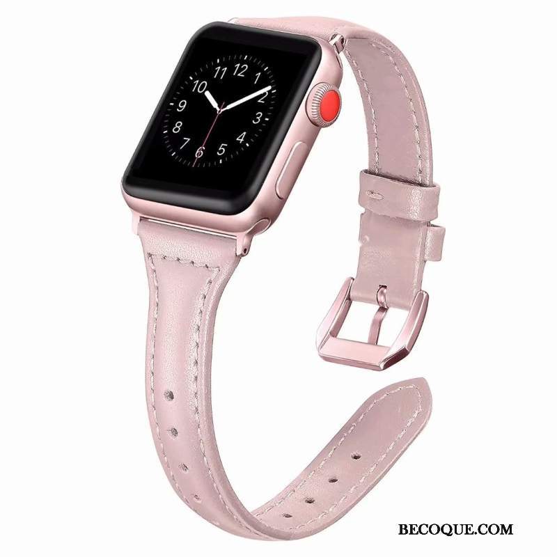 Futerał Apple Watch Series 3 Skóra Dobrze Purpurowy, Etui Apple Watch Series 3