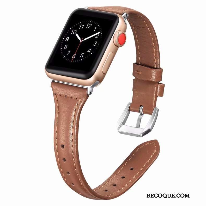 Futerał Apple Watch Series 3 Skóra Dobrze Purpurowy, Etui Apple Watch Series 3