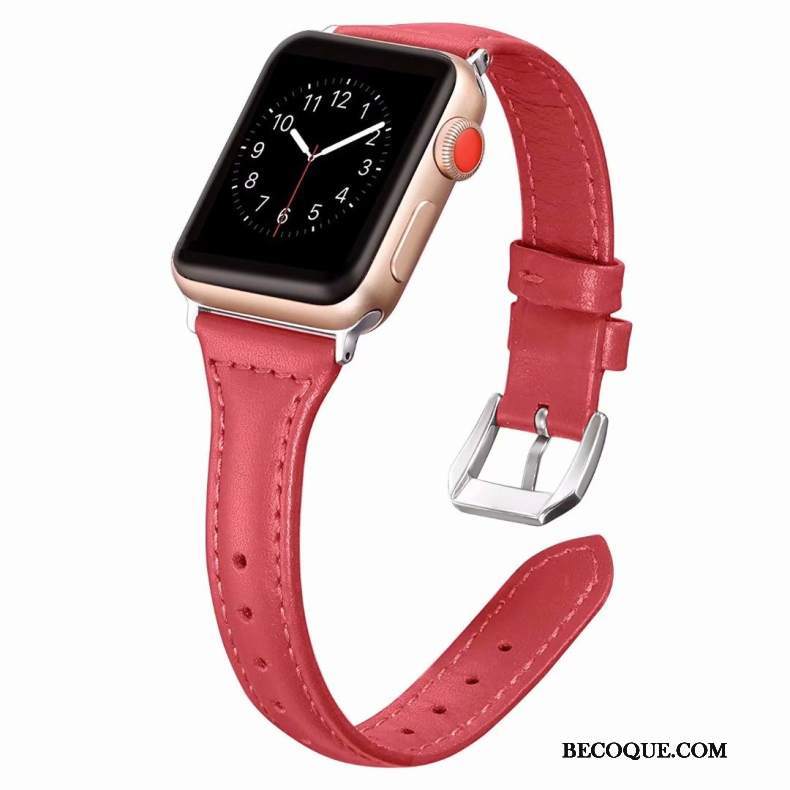 Futerał Apple Watch Series 3 Skóra Dobrze Purpurowy, Etui Apple Watch Series 3