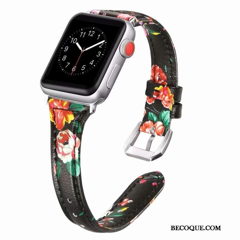 Futerał Apple Watch Series 3 Skóra Dobrze Purpurowy, Etui Apple Watch Series 3