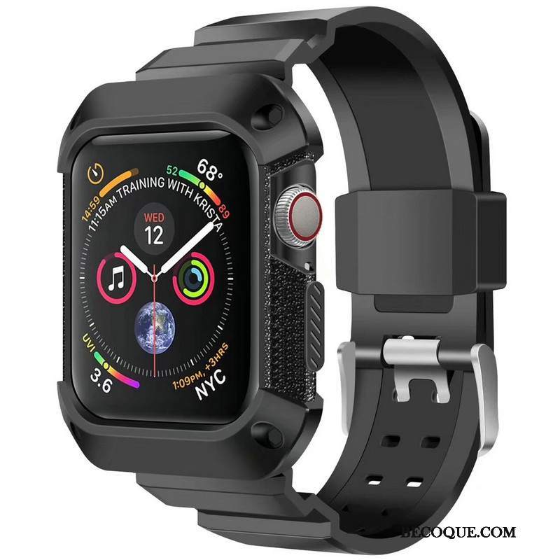 Futerał Apple Watch Series 4 Ochraniacz Niebieski Pancerz, Etui Apple Watch Series 4 Anti-fall Sportowe