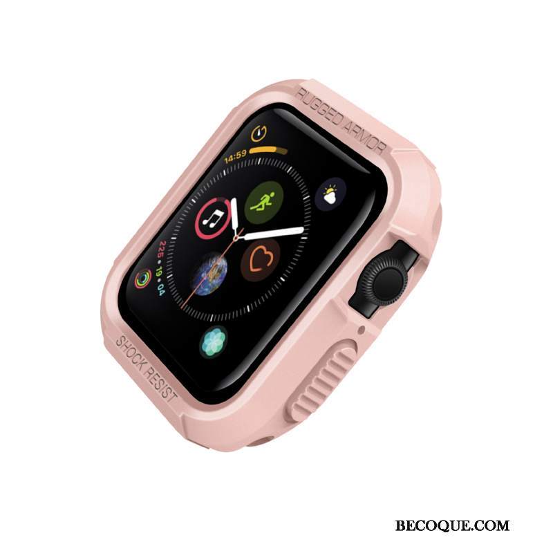 Futerał Apple Watch Series 4 Silikonowe Biały Anti-fall, Etui Apple Watch Series 4 Ochraniacz