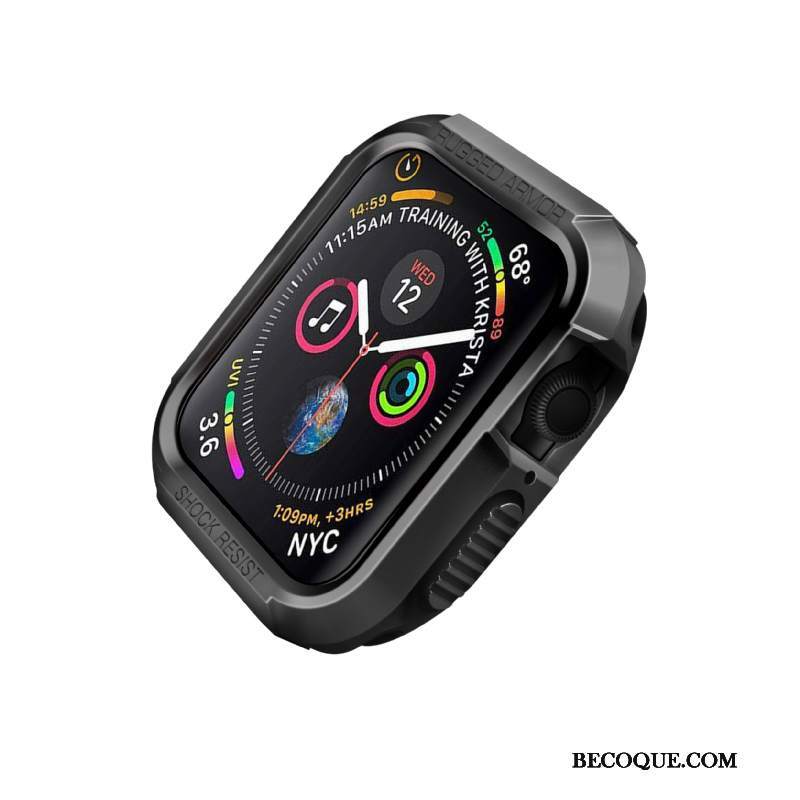 Futerał Apple Watch Series 4 Silikonowe Biały Anti-fall, Etui Apple Watch Series 4 Ochraniacz