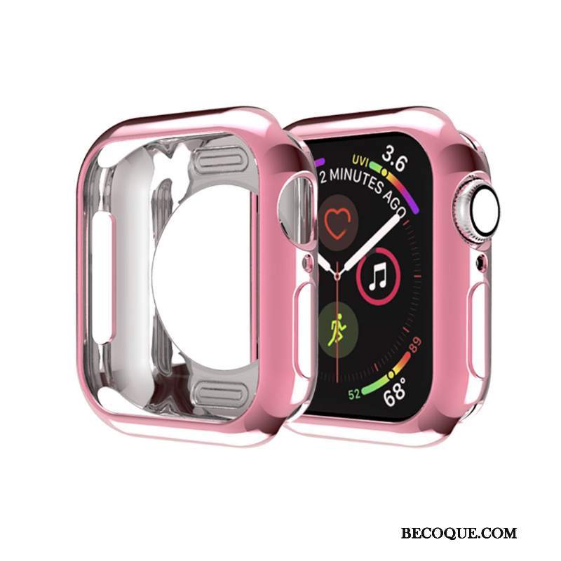 Futerał Apple Watch Series 4 Torby Złoto Cienkie, Etui Apple Watch Series 4 Silikonowe Granica Filmy