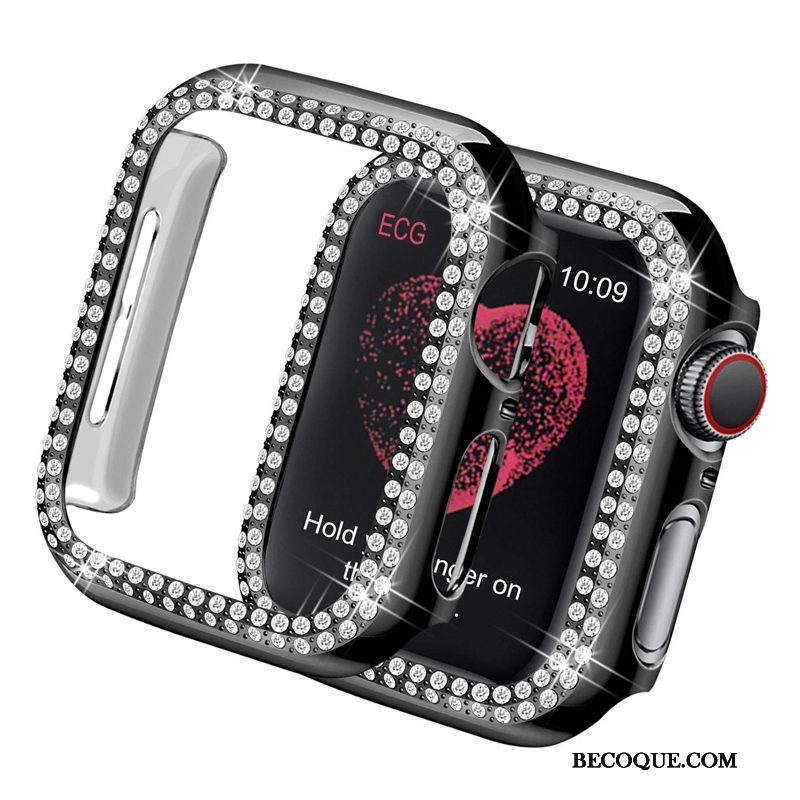 Futerał Apple Watch Series 5 Kryształkami Trudno Granica, Etui Apple Watch Series 5 Rhinestone Złoto Tendencja