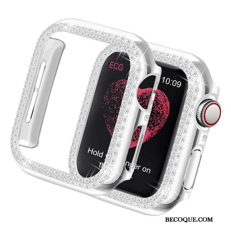 Futerał Apple Watch Series 5 Kryształkami Trudno Granica, Etui Apple Watch Series 5 Rhinestone Złoto Tendencja