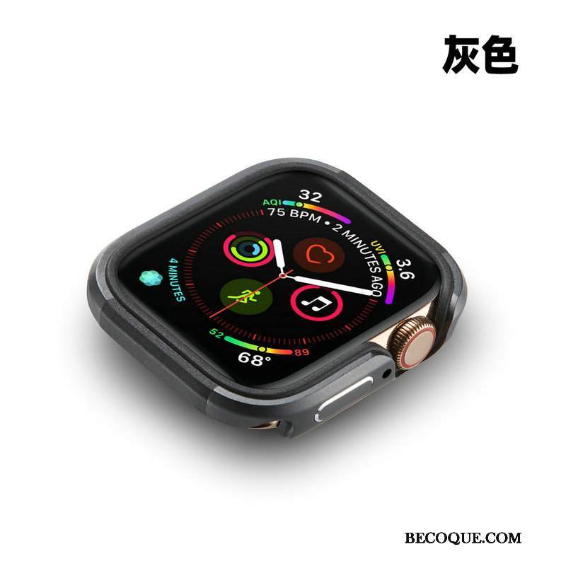 Futerał Apple Watch Series 5 Metal Niebieski Anti-fall, Etui Apple Watch Series 5 Ochraniacz Granica