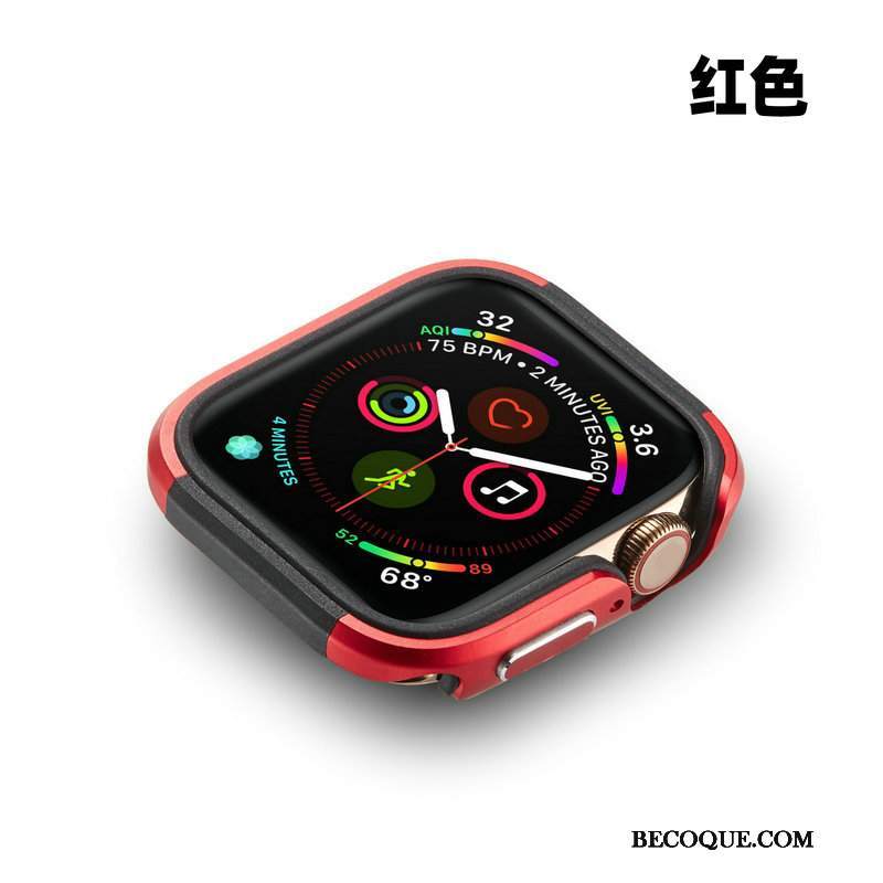 Futerał Apple Watch Series 5 Metal Niebieski Anti-fall, Etui Apple Watch Series 5 Ochraniacz Granica