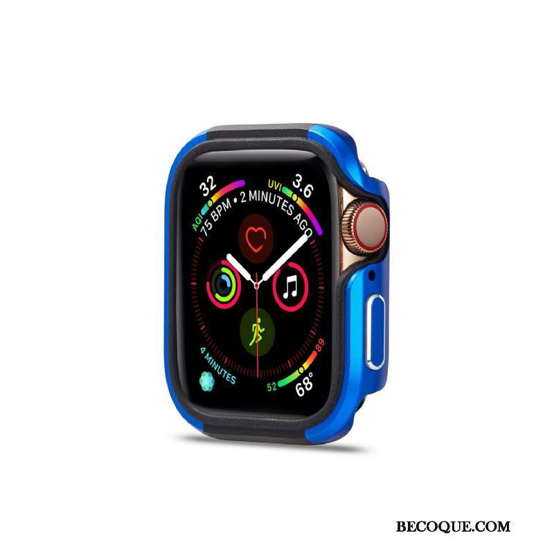 Futerał Apple Watch Series 5 Metal Pu Złoto, Etui Apple Watch Series 5 Ochraniacz Stop Metali Nowy