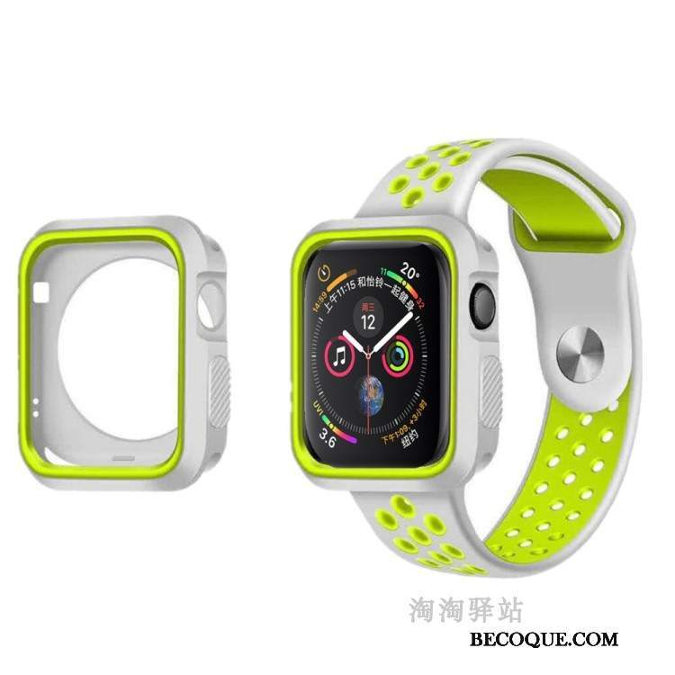 Futerał Apple Watch Series 5 Silikonowe Anti-fall Oddychające, Etui Apple Watch Series 5 Miękki Czerwony Sportowe