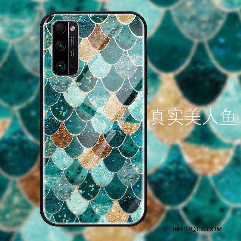 Futerał Honor 30 Pro Moda Na Telefon Zielony, Etui Honor 30 Pro Ochraniacz Lustro Mały