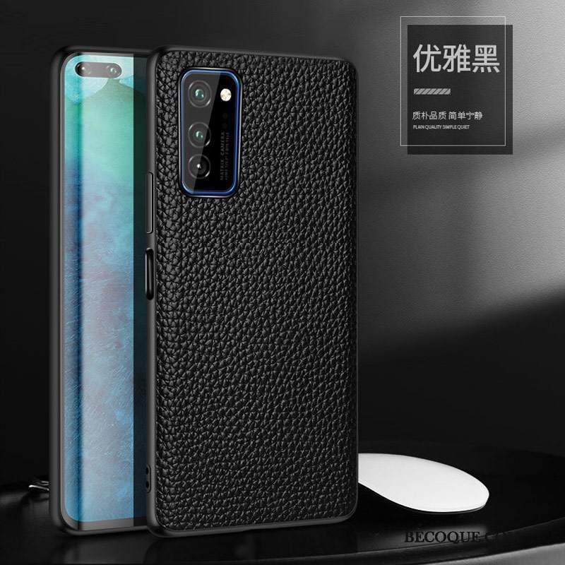 Futerał Honor 30 Pro Skóra Anti-fall Bydło, Etui Honor 30 Pro Ochraniacz Górna Skóra Niebieski