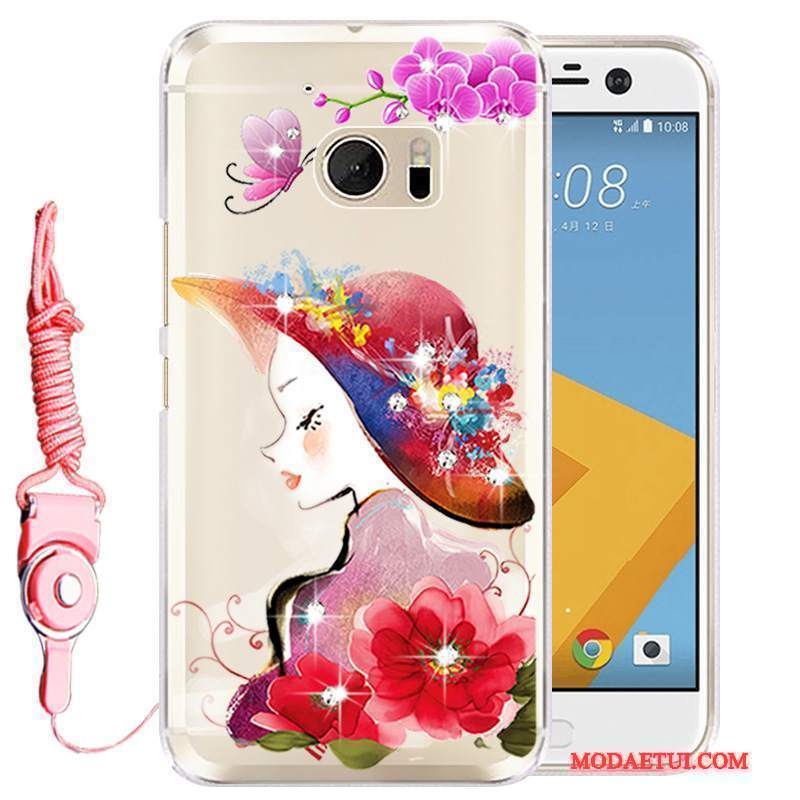 Futerał Htc Desire 10 Lifestyle Silikonowe Na Telefon Złoto, Etui Htc Desire 10 Lifestyle Rhinestone