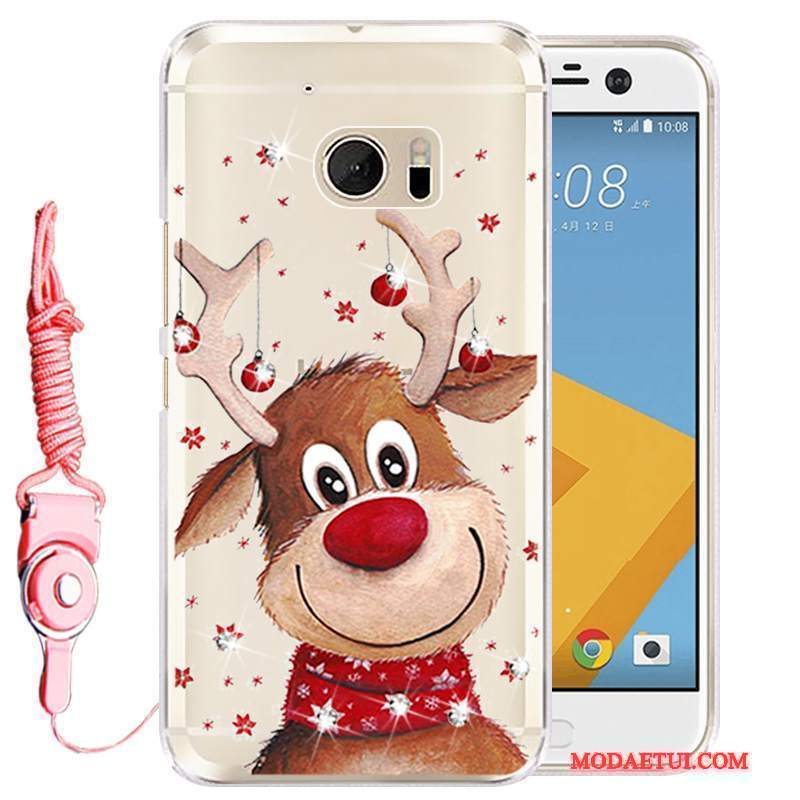 Futerał Htc Desire 10 Lifestyle Silikonowe Na Telefon Złoto, Etui Htc Desire 10 Lifestyle Rhinestone