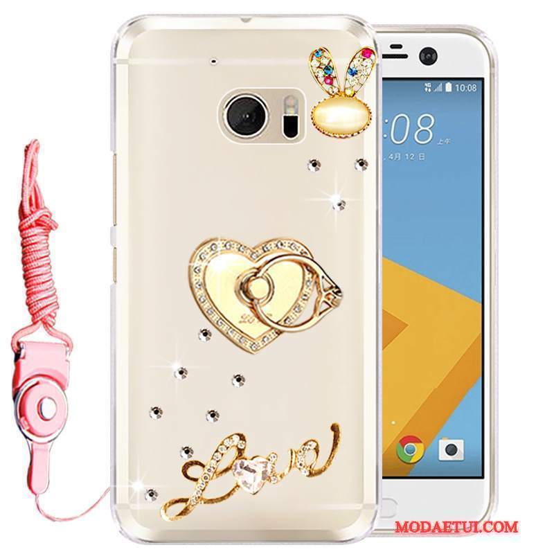 Futerał Htc Desire 10 Lifestyle Silikonowe Na Telefon Złoto, Etui Htc Desire 10 Lifestyle Rhinestone