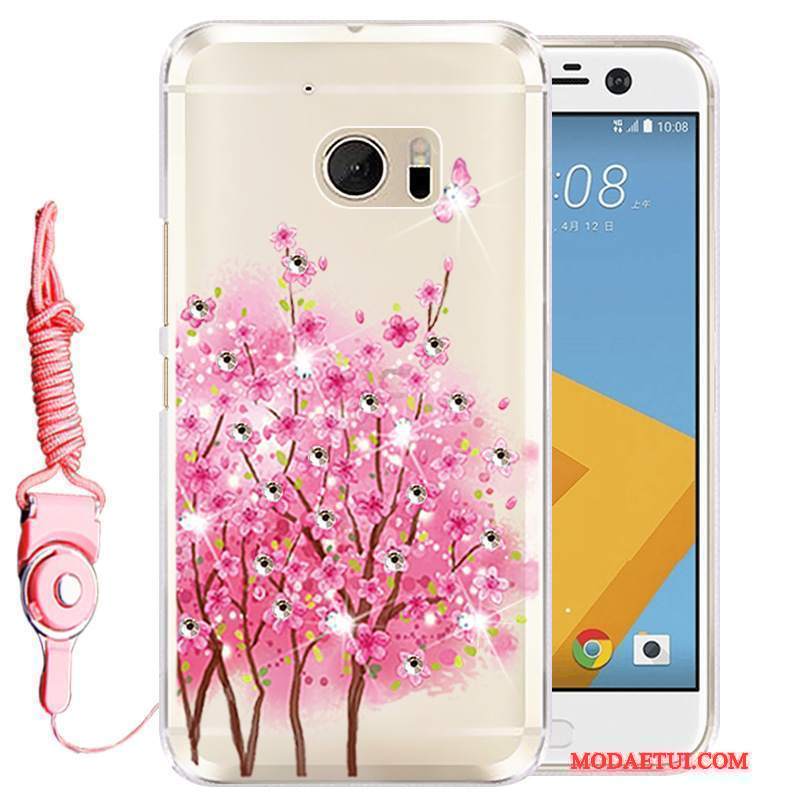 Futerał Htc Desire 10 Lifestyle Silikonowe Na Telefon Złoto, Etui Htc Desire 10 Lifestyle Rhinestone