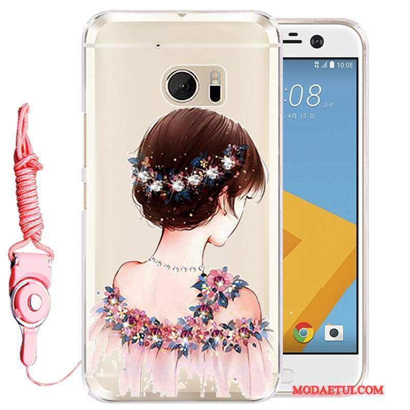 Futerał Htc Desire 10 Lifestyle Silikonowe Na Telefon Złoto, Etui Htc Desire 10 Lifestyle Rhinestone