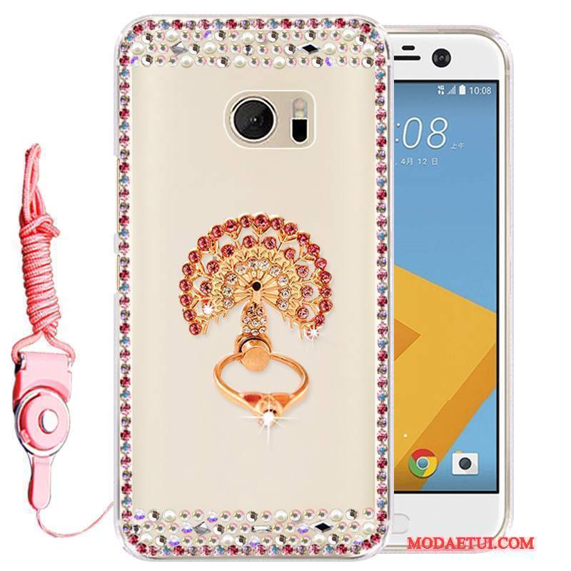 Futerał Htc Desire 10 Lifestyle Silikonowe Na Telefon Złoto, Etui Htc Desire 10 Lifestyle Rhinestone