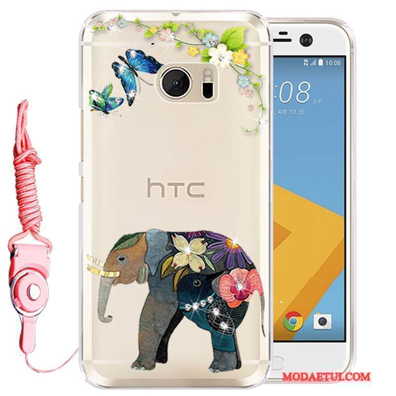 Futerał Htc Desire 10 Lifestyle Silikonowe Na Telefon Złoto, Etui Htc Desire 10 Lifestyle Rhinestone