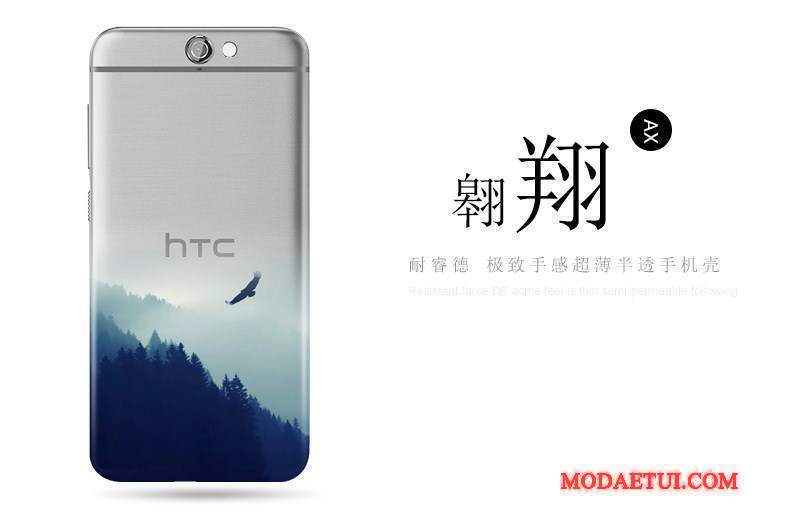 Futerał Htc One A9 Relief Przezroczysty Szary, Etui Htc One A9 Ochraniacz Cienkie Nubuku